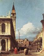 Canaletto The Piazzetta, Looking toward the Clock Tower df oil painting on canvas