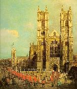 Westminster Abbey with a Procession of the Knights of Bath