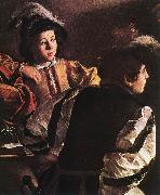 Caravaggio The Calling of Saint Matthew (detail) urt oil painting reproduction