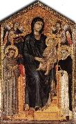 Cimabue Madonna Enthroned with the Child, St Francis St. Domenico and two Angels dfg oil painting on canvas