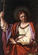 GUERCINO St Marguerite sdg oil painting artist