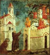Giotto The Devils Cast Out of Arezzo oil painting reproduction