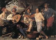 ROMBOUTS, Theodor Allegory of the Five Senses oil painting picture wholesale