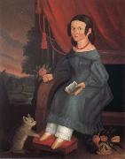 Girl with A Grey Cat