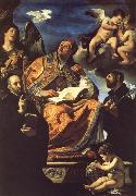 GUERCINO Saint Gregory the Great with Saints Ignatius Loyola and Francis Xavier oil painting reproduction