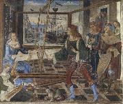 Pinturicchio Penelope at the Loom and Her Suitors oil painting