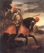 Titian Empeor Charles V at Muhlbeng oil painting reproduction