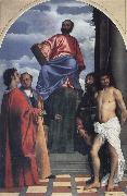 St Mark with SS Cosmas,Damian,Roch and Sebastian