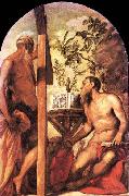 Tintoretto St Jerome and St Andrew oil painting