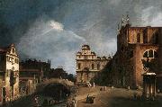 Canaletto Santi Giovanni e Paolo and the Scuola di San Marco oil painting reproduction