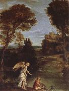 Landscape with Tobias as far hold of the fish