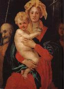 Pontormo St. John family with small oil painting reproduction
