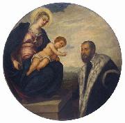 Tintoretto Madonna with Child and Donor, oil painting
