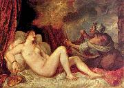 Titian Titian unmatched handling of color is exemplified by his Danae, oil painting reproduction