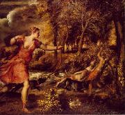 Titian The Death of Actaeon. oil painting reproduction