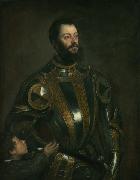 Portrait of Alfonso d'Avalos (1502-1546), in Armor with a Page