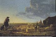 Aelbert Cuyp Flock of sheep at pasture oil painting on canvas