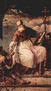 Titian Hl. Johannes Evangelist und der Almosen oil painting reproduction