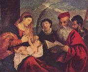Maria mit dem Kinde, dem Hl. Stephan, Hl. Hieronymus und Hl. Mauritius