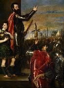 Titian Alfonso di'Avalos Addressing his Troops oil painting reproduction