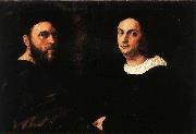 Raphael Portrait of Andrea Navagero and Agostino Beazzano oil painting on canvas