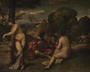 louvre Giorgione oil painting