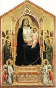 Madonna and Child Enthroned among Angels and Saints