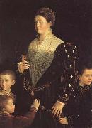 PARMIGIANINO Portrait of the Countess of Sansecodo and Three Children oil painting
