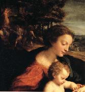 Correggio Wedding of Saint Catherine,details oil painting reproduction