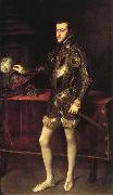 Titian Portrait of Philip II in Armor oil painting reproduction
