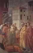 MASACCIO St Peter distributes the Goods of the Community and The Death of Ananias (mk08) oil painting