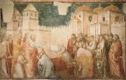 Giotto The Raising of Drusiana,Cappella Peruzzi oil painting reproduction