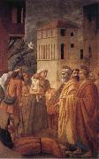 MASACCIO St Peter distributes the Goods of the Community and The Death of Ananias oil painting