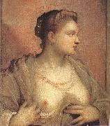 Tintoretto Portrait of a Woman Revealing her Breasts oil painting