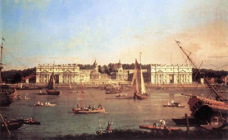 Canaletto London: Greenwich Hospital from the North Bank of the Thames d China oil painting art