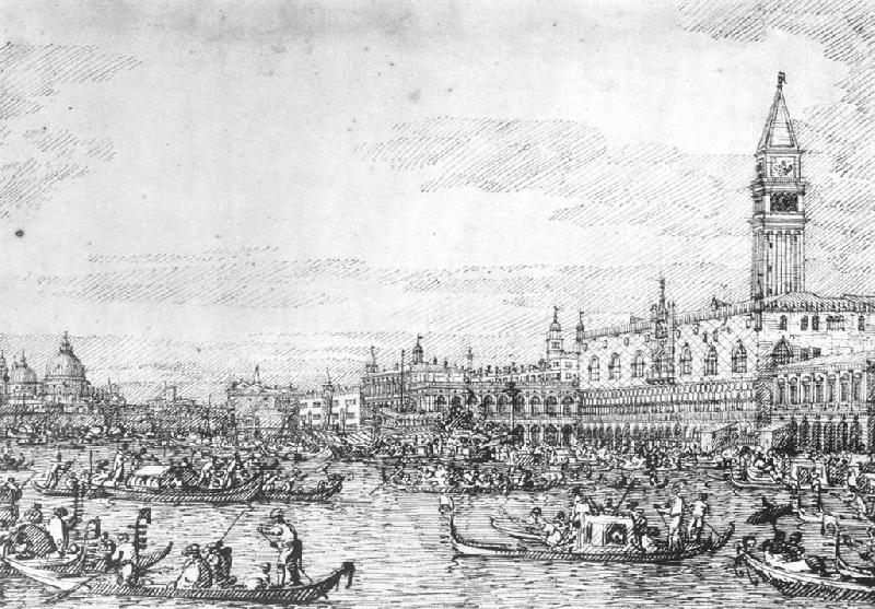 Canaletto Venice: The Canale di San Marco with the Bucintoro at Anchor f