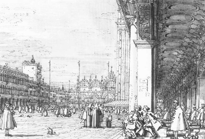 Canaletto Piazza San Marco: Looking East from the South West Corner  dfd China oil painting art
