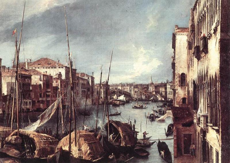 Canaletto The Grand Canal with the Rialto Bridge in the Background (detail) China oil painting art