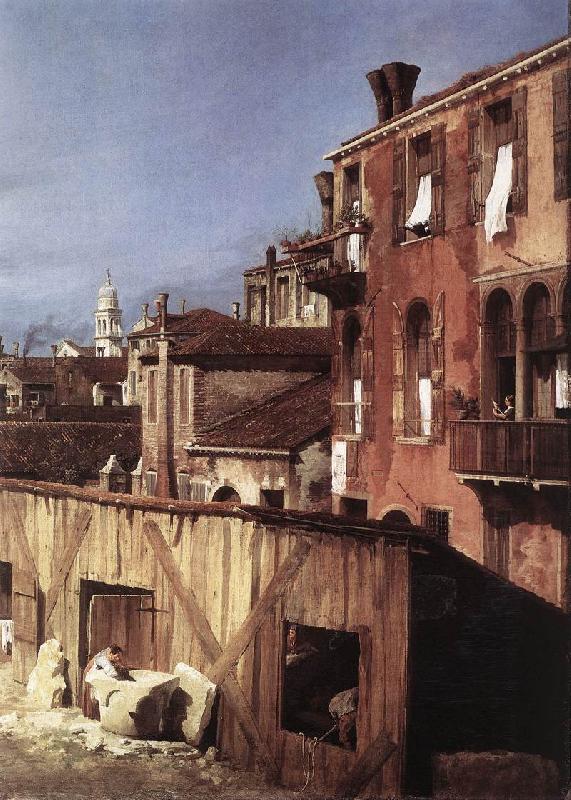 Canaletto The Stonemason s Yard (detail) China oil painting art