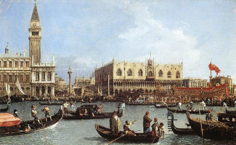 Canaletto Return of the Bucentoro to the Molo on Ascension Day d oil painting picture