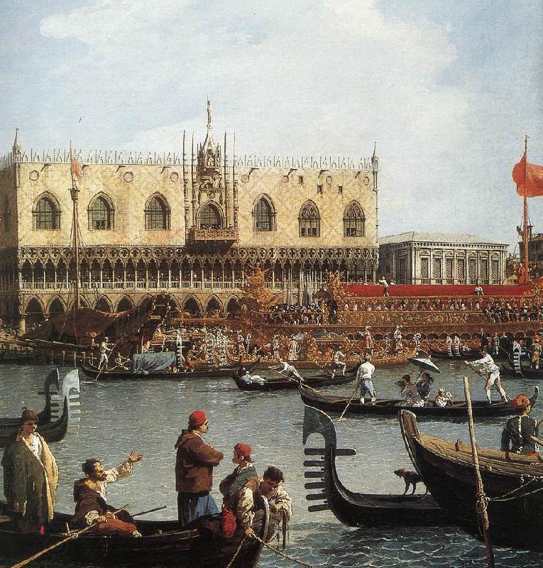 Canaletto Return of the Bucentoro to the Molo on Ascension Day (detail) d China oil painting art