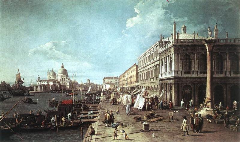 Canaletto The Molo with the Library and the Entrance to the Grand Canal f