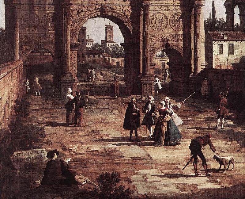 Canaletto Rome: The Arch of Constantine (detail) fd China oil painting art