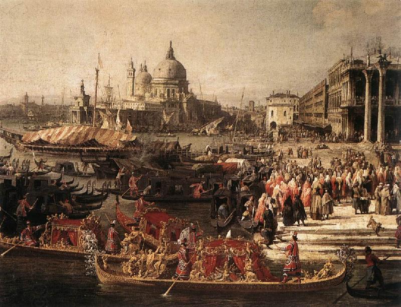 Canaletto Arrival of the French Ambassador in Venice (detail) f China oil painting art