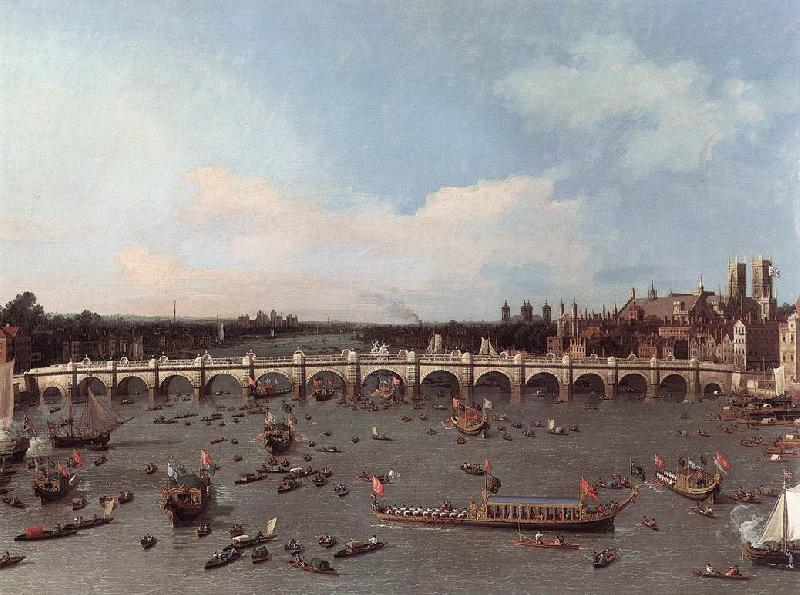 Canaletto London: Westminster Bridge from the North on Lord Mayor s Day China oil painting art