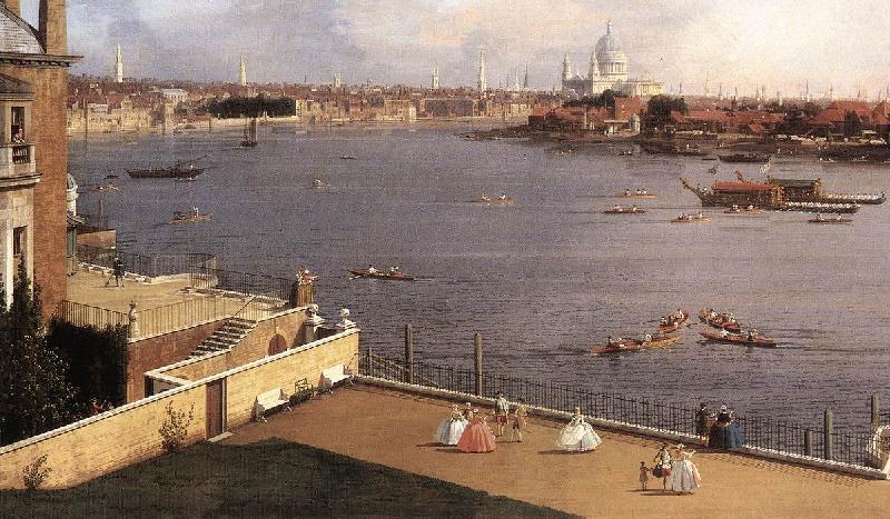 Canaletto London: The Thames and the City of London from Richmond House (detail) d China oil painting art
