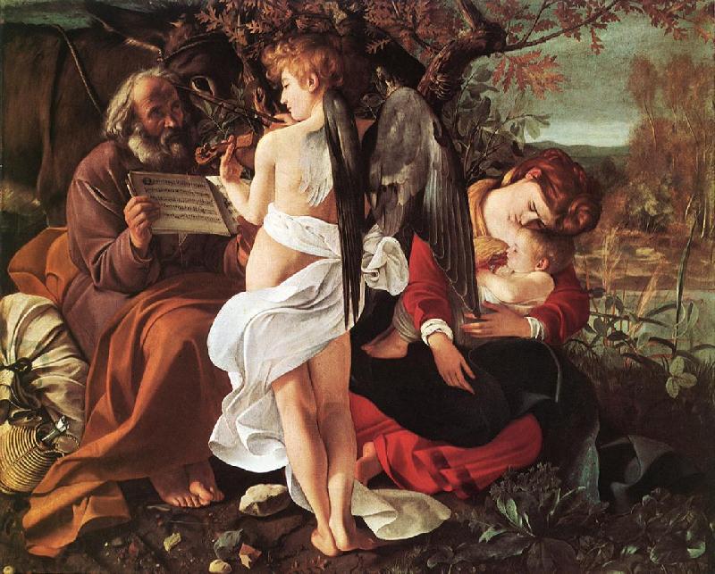 Caravaggio Rest on Flight to Egypt ff China oil painting art