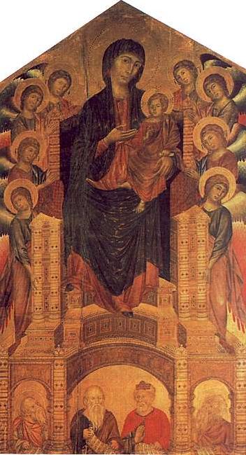 Cimabue The Santa Trinita Madonna oil painting picture