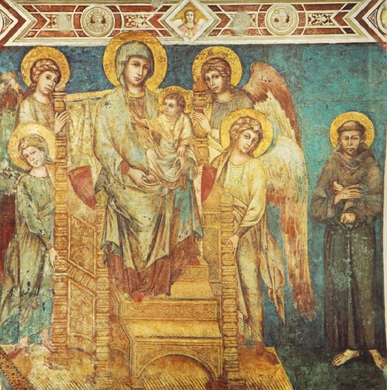 Cimabue Madonna Enthroned with the Child, St Francis and four Angels dfg China oil painting art