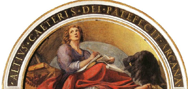 Correggio Lunette with St.John the Evangelist China oil painting art